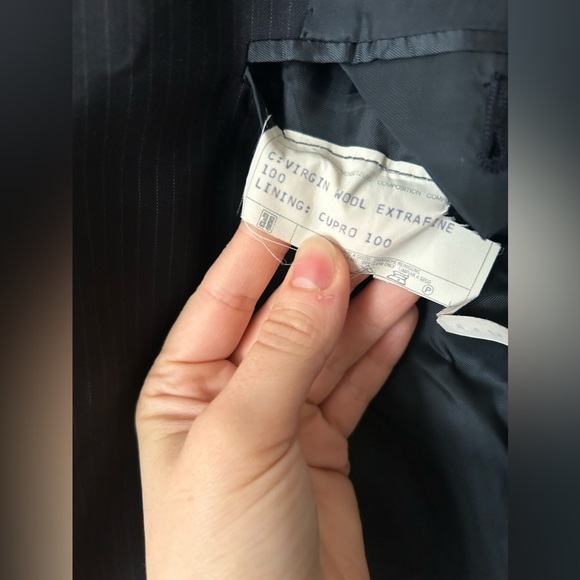 Corneliani Navy Striped 3-Button 100% Extrafine Virgin Wool Sports Coat - Picture 6 of 12